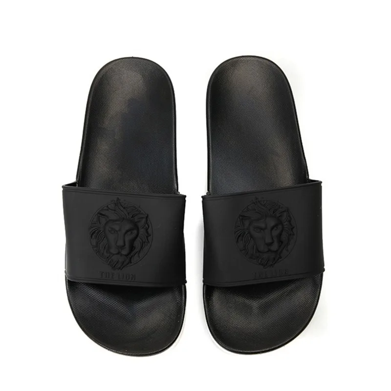 

Summer Men Lion Head Slippers Anti-Slip Comfortable Soft Flat Beach Flip Flops Indoor Bathroom Slides