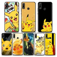 cute cartoon anime pikachu silicone case for huawei y6 y7 y9 2019 y6p y8s y9a y7a soft cases cover mate 10 20 lite 40 pro plus