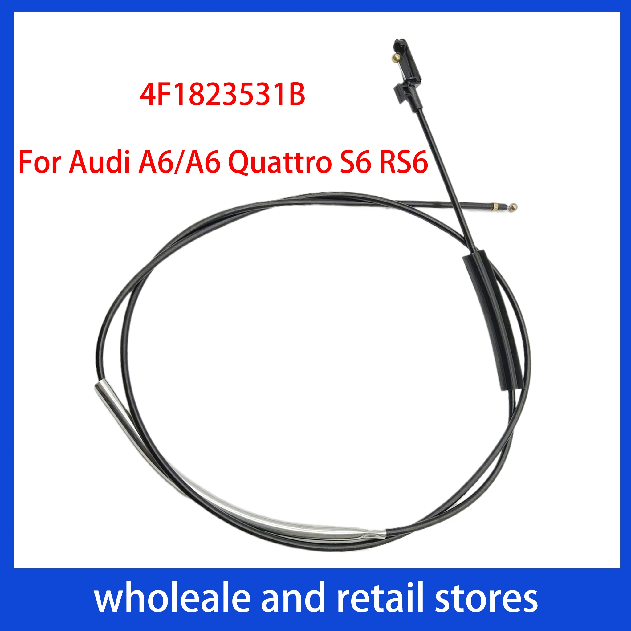 Фото Трос открывания капота 4F1823531B для Audi A6/A6 Quattro 2008-2011, S6 2008-2011, RS6 2008-2011, левый руль №1
