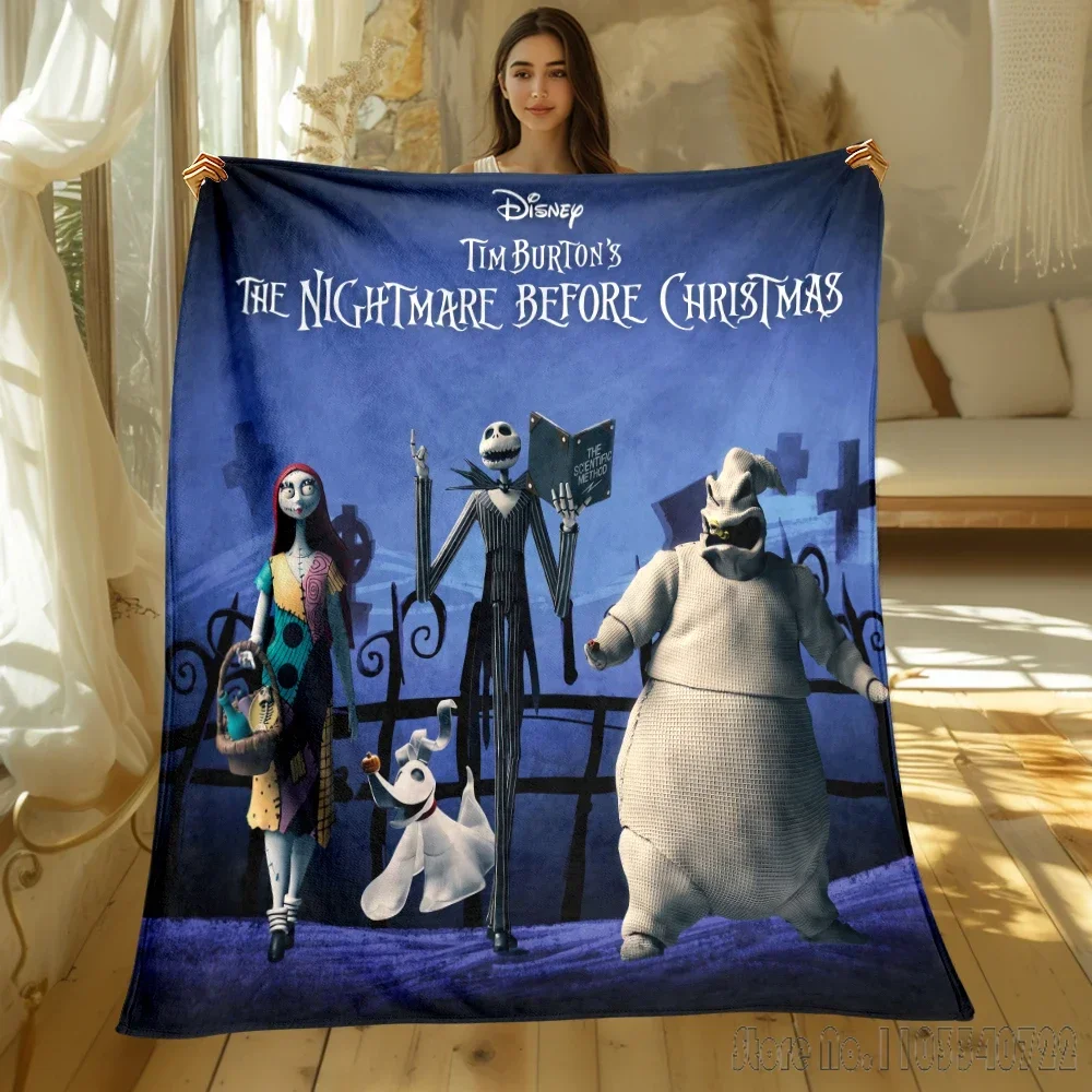 Одеяло из мультфильма Кошмар перед Рождеством декоративное флисовое покрывало