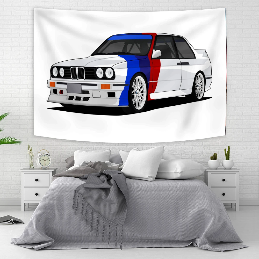 Аниме украшение для автомобиля фоновая лента флаг семейной спальни наружный