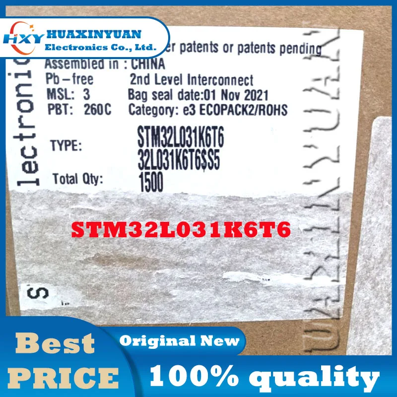 1 шт./партия STM32L031K6T6 QFP32 STM STM32 STM32L STM32L03 STM32L031 STM32L031K6 STM32L031K6T Новый и оригинальный Ic-чип стандарта IC
