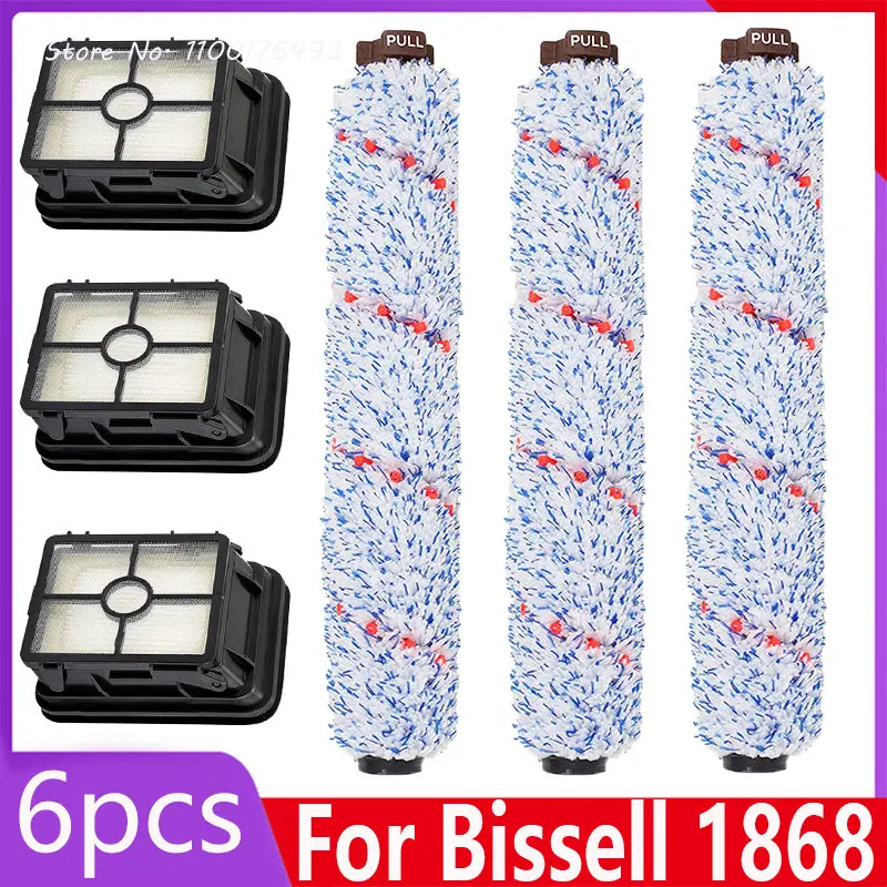 

Multi Surface Brush Roll Compatible for Bissell 1868 CrossWave Replacement Vacuum Filter for 1866 Crosswave for Part 1608683