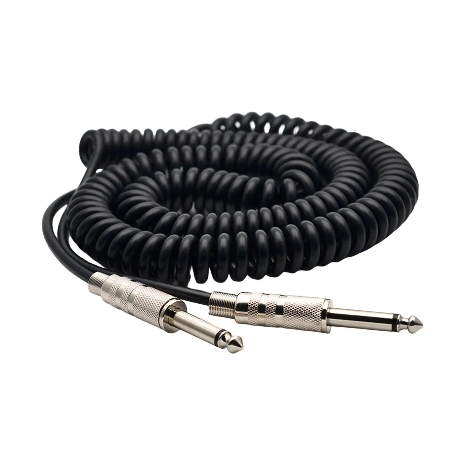 

Guitar Spring Cable 6.5mm to 6.5mm Spring Audio Cable for Guitar Bass Acoustic Instrument