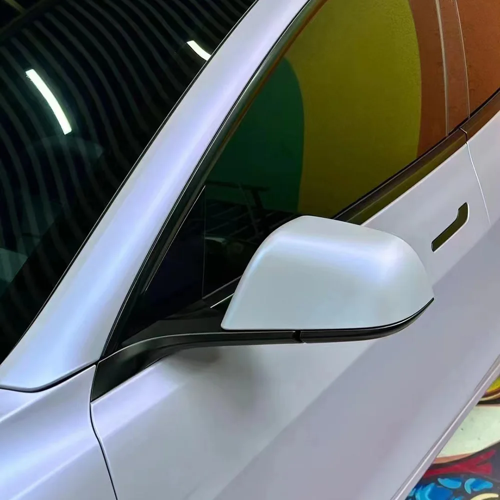 Wrapmaster PET матовая двойная цветная серебристая фиолетовая обертка для автомобиля