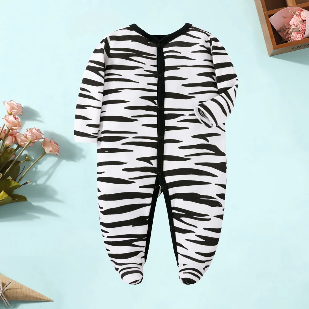 Детское хлопковое боди с длинным рукавом и принтом |