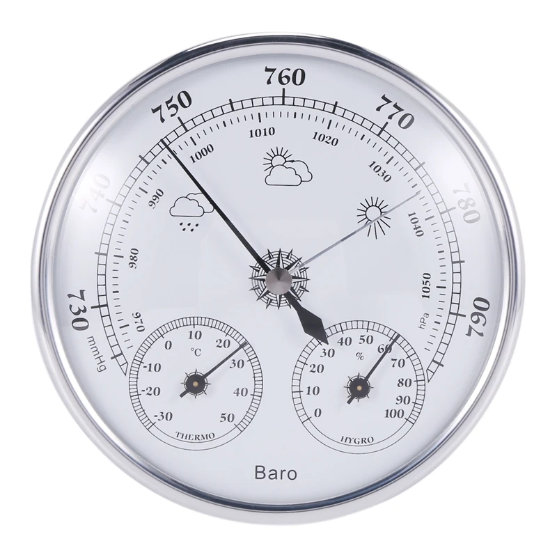 

Wall Mounted Household Thermometer Hygrometer High Accuracy Pressure Gauge Air Weather Instrument Barometer
