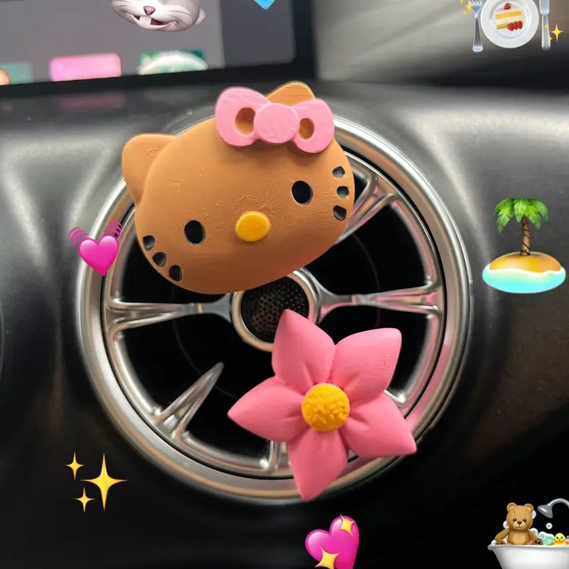 

New Sanrio Auto Vents Clip Air Freshener Kuromi Cinnamoroll Melody Cartoon Auto Accessories Interior Perfume Diffuse Car Decor