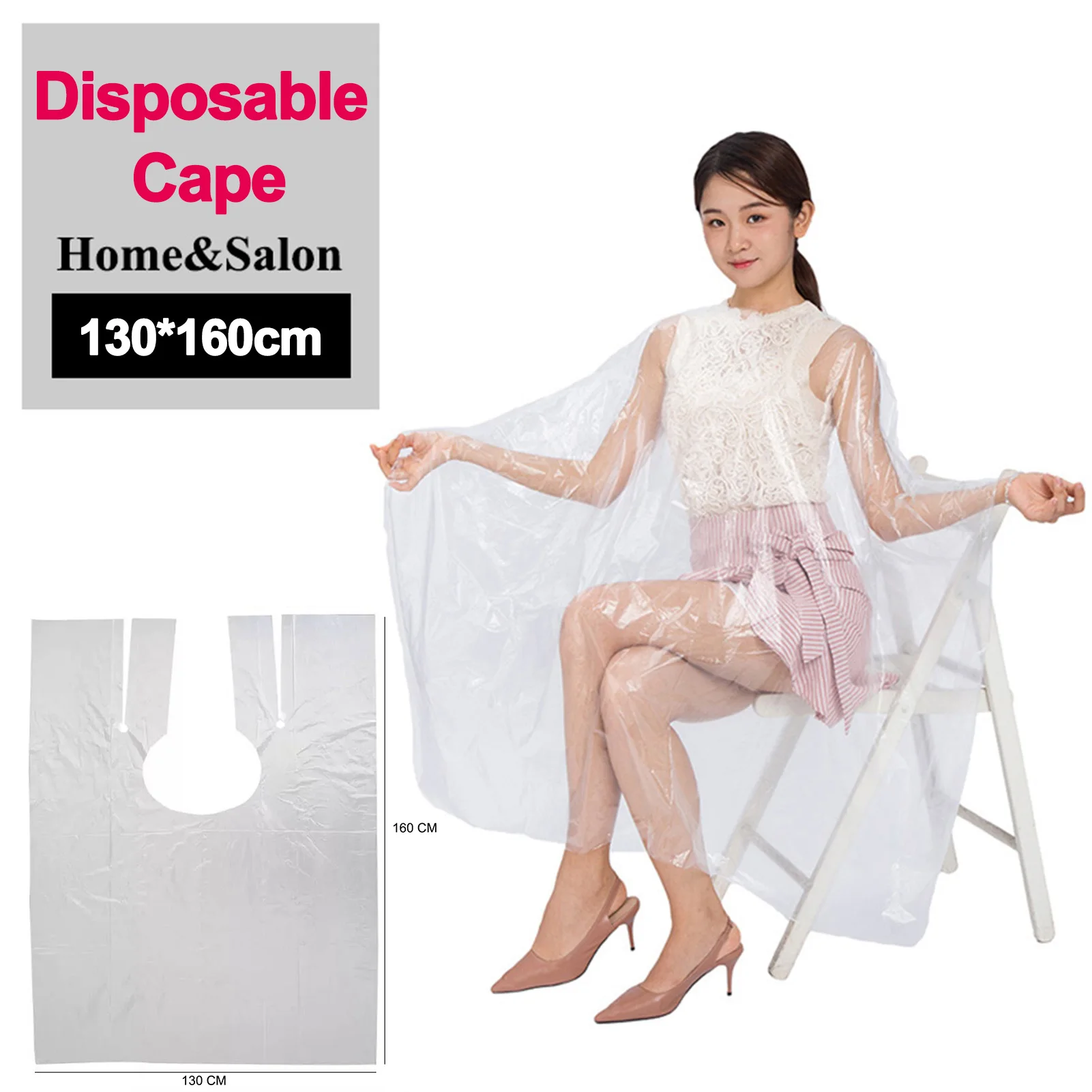 

3 шт., одноразовый водонепроницаемый фартук для парикмахерской, 130*160