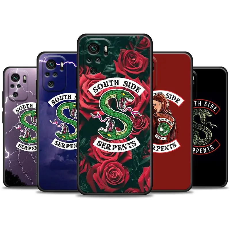 

Phone Case for Redmi Note 7 8 8T 9 9S 9T 10 11 11S 11E Pro plus 4G 5G Soft Silicone Case Cover Riverdale South Serpentine Snake
