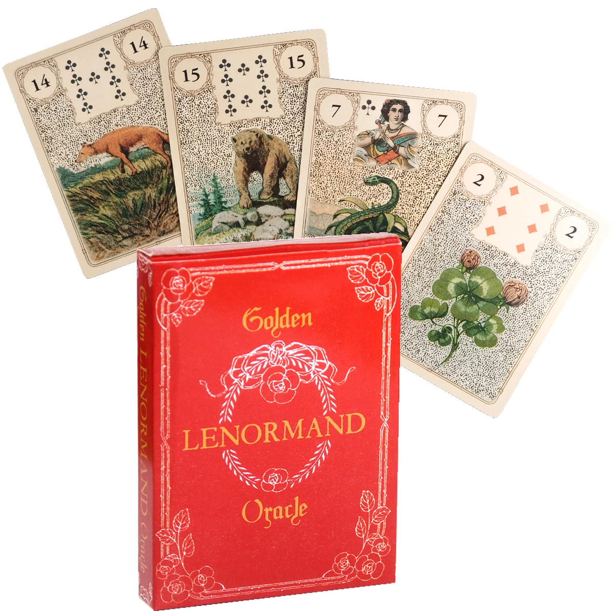 

Golden Lenormand Oracle Cards By Lo Scarabeo Fortune Telling Divination Tarot Deck Family Party Leisure Table Game PDF Guidebook