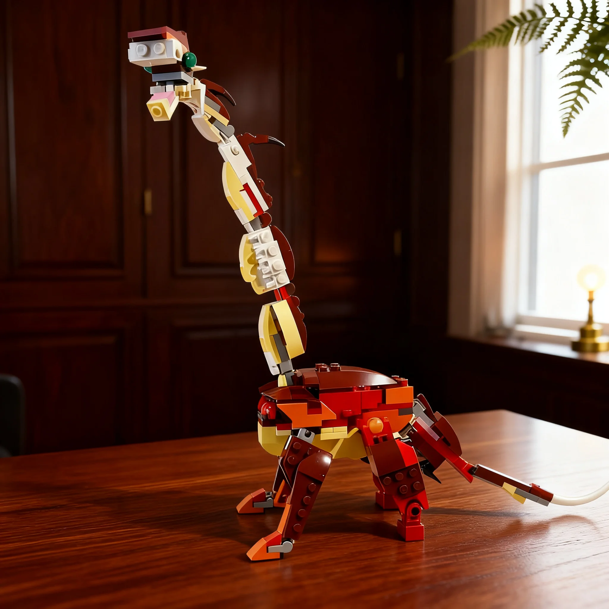Фото 275 деталей MOC Creator Creator 3-в-1: модель боевого брахиозавра, строительные блоки, игрушки, архитектурный конструктор, рождественский подарок, для сборки и демонстрации. №1