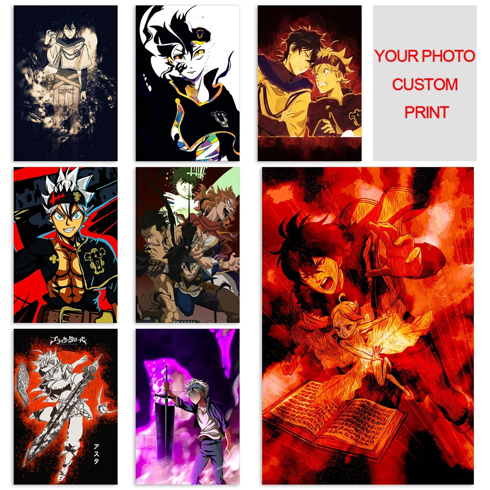 

Black Clover Canvas Printed Wall Art Yuno Grinbellor Poster Paintings Noell Silva Home Decor Modular Pictures For Living Room