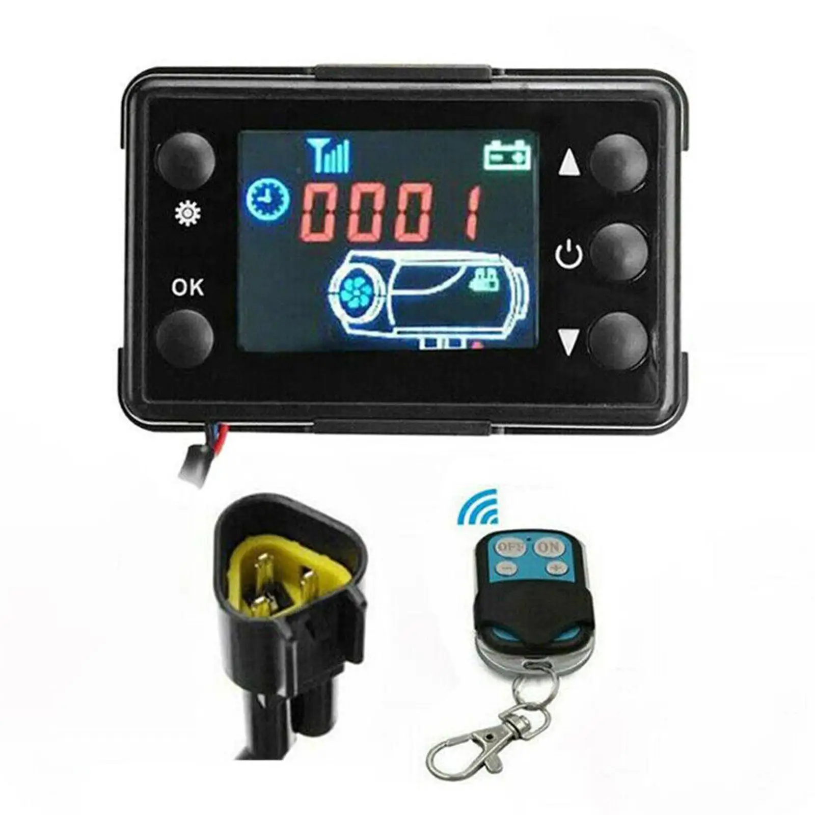 

Parking Heater Large LCD Switch Air Heater Control Switch With Remote Control Accessories 12V/24V Universal