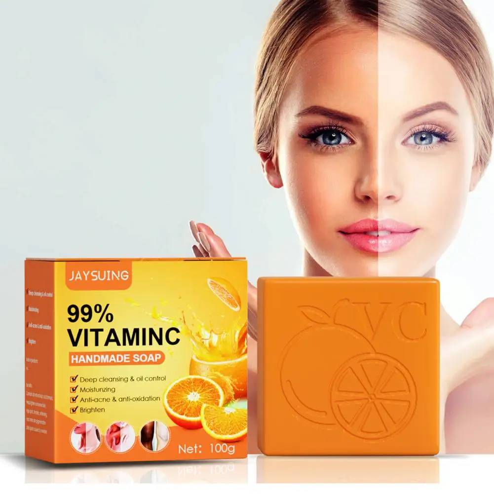 

Skin Soap Long Lasting Body Soap Non-Irritating Instant Whitening Body Scrub Soap Useful Vitamin C Handmade Soap for Home