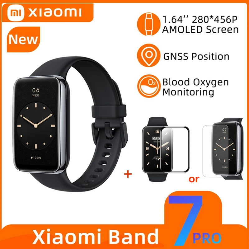 

Original Xiaomi Mi Band 7 Pro Smart Bracelet AMOLED Screen GPS Blood Oxygen Fitness Traker Waterproof Xiaomi Smart Band 7 Pro