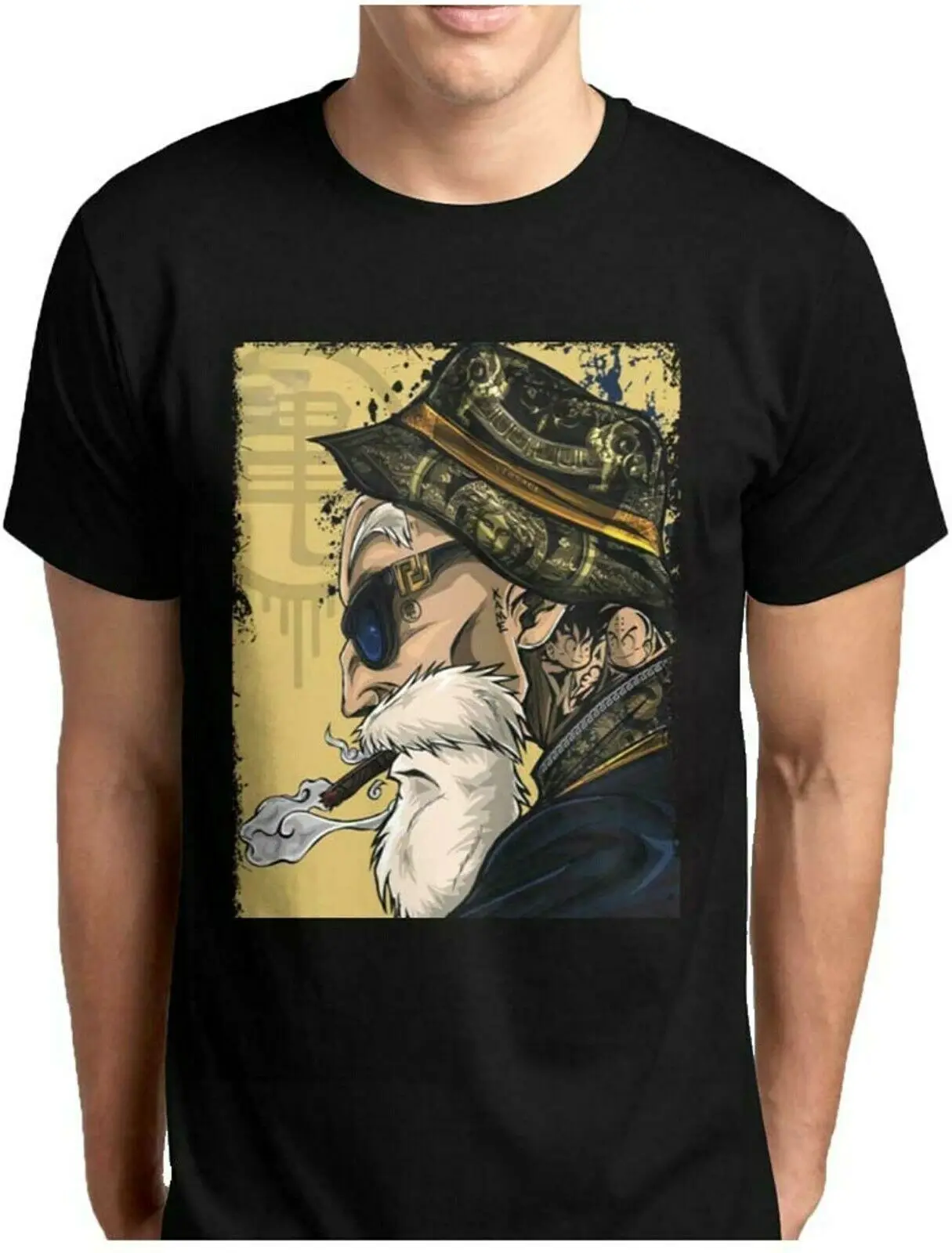 

Master Roshi Smoking Blunt T-Shirt Short Sleeved Tshirt Graphic Tees