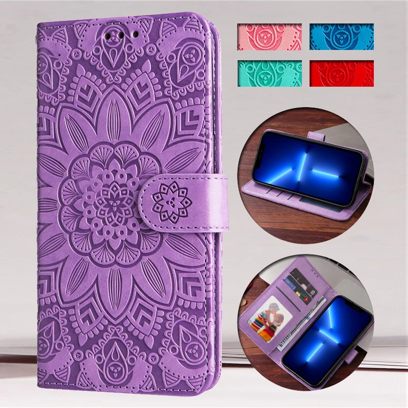 Роскошный 3D чехол-книжка с подсолнухом для Xiaomi Redmi Note 11 Pro 11S 11T 11R 11A Note11 Plus Prime 5G