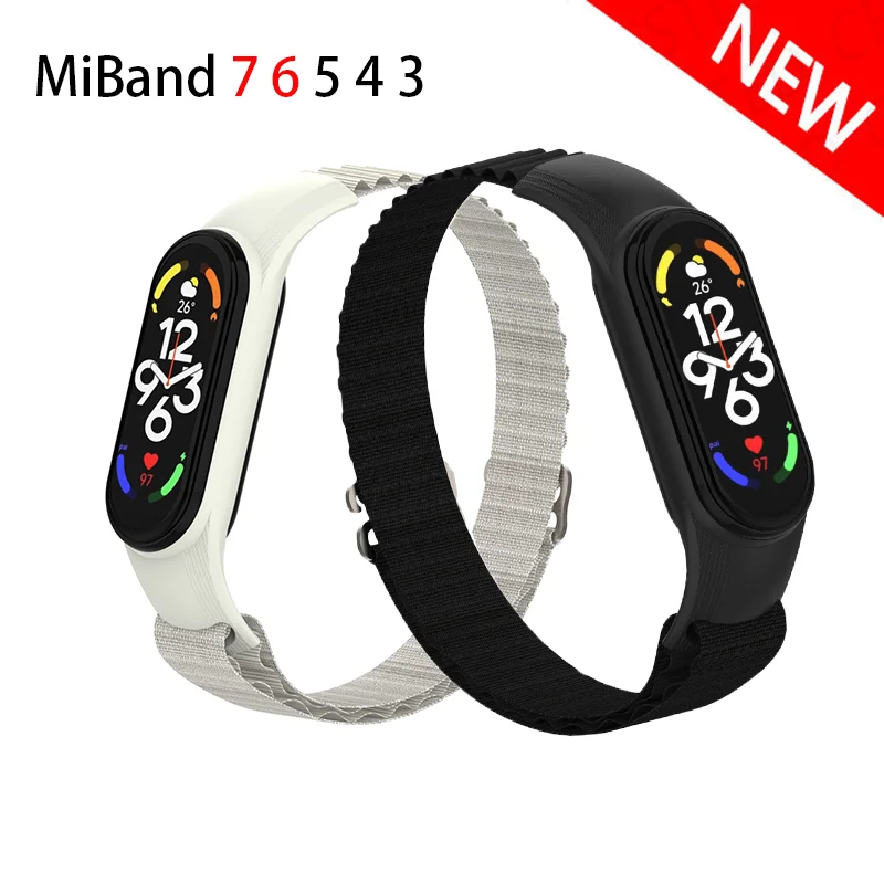 

Alpine Loop for Mi Band 7 6 5 4 3 Strap Wrist Replacement Sport nylon smartwatch Correa NFC Bracelet Xiaomi Miband4 6 5 7 Strap