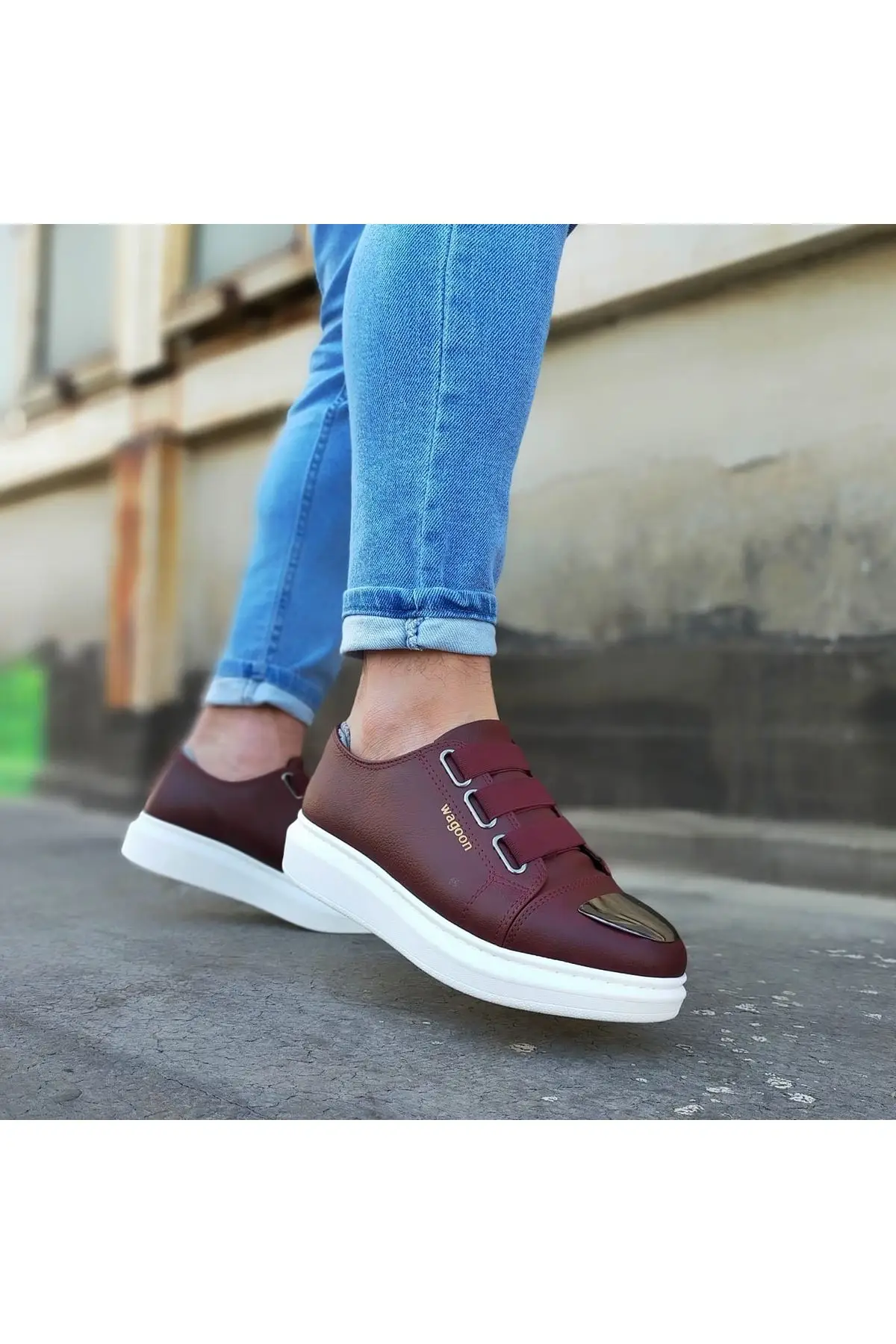 

WG026D White Thick Sole Casual Men Shoes
