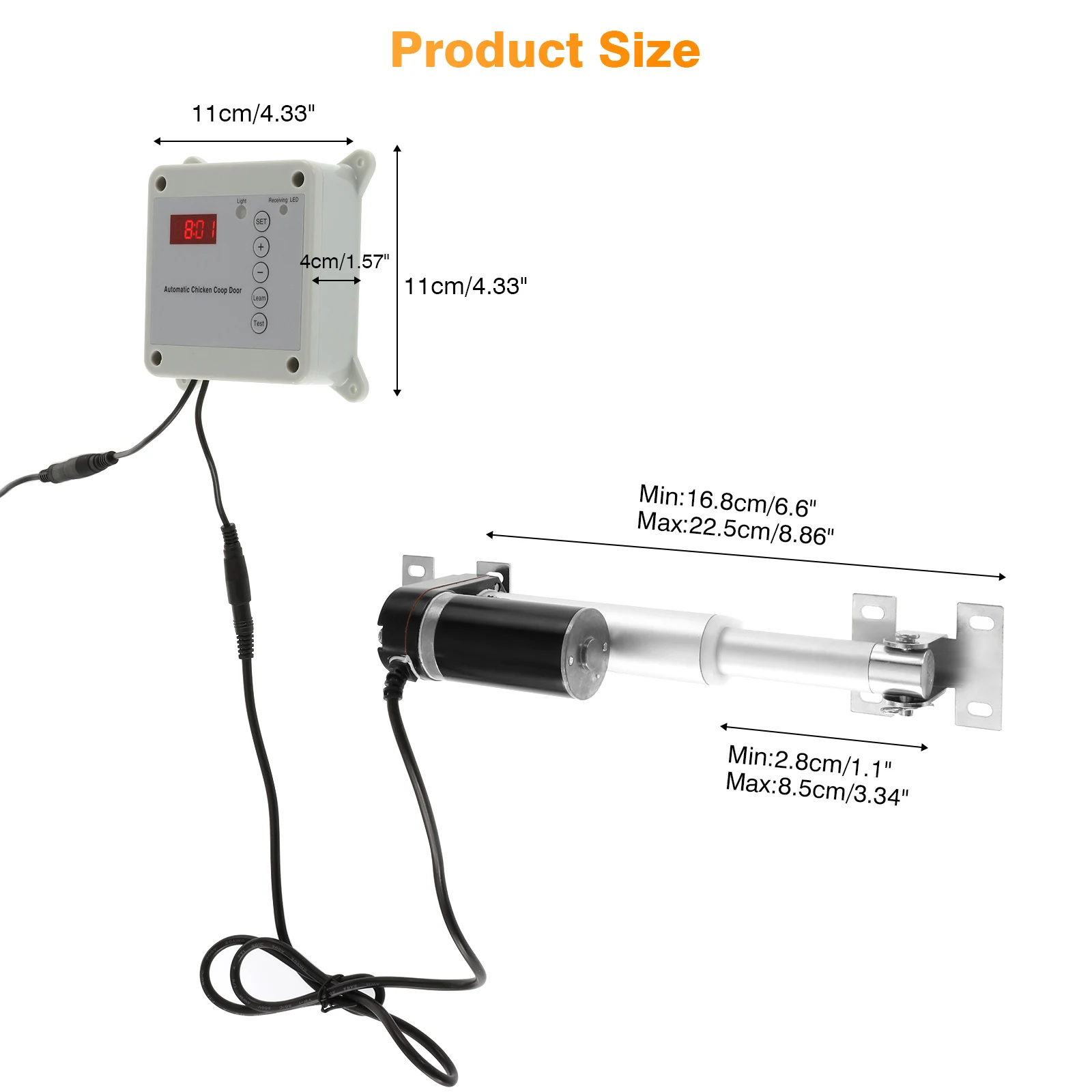 Скидка Электрический дверной замок для курятника, датчик светильник, таймер, дистанционное управление, металлическая дверь для фермы, кролика, кур... Pаспродажа Электрический дверной замок для курятника, датчик светильник, таймер, дистанционное управление, металлическая дверь для фермы, кролика, кур...