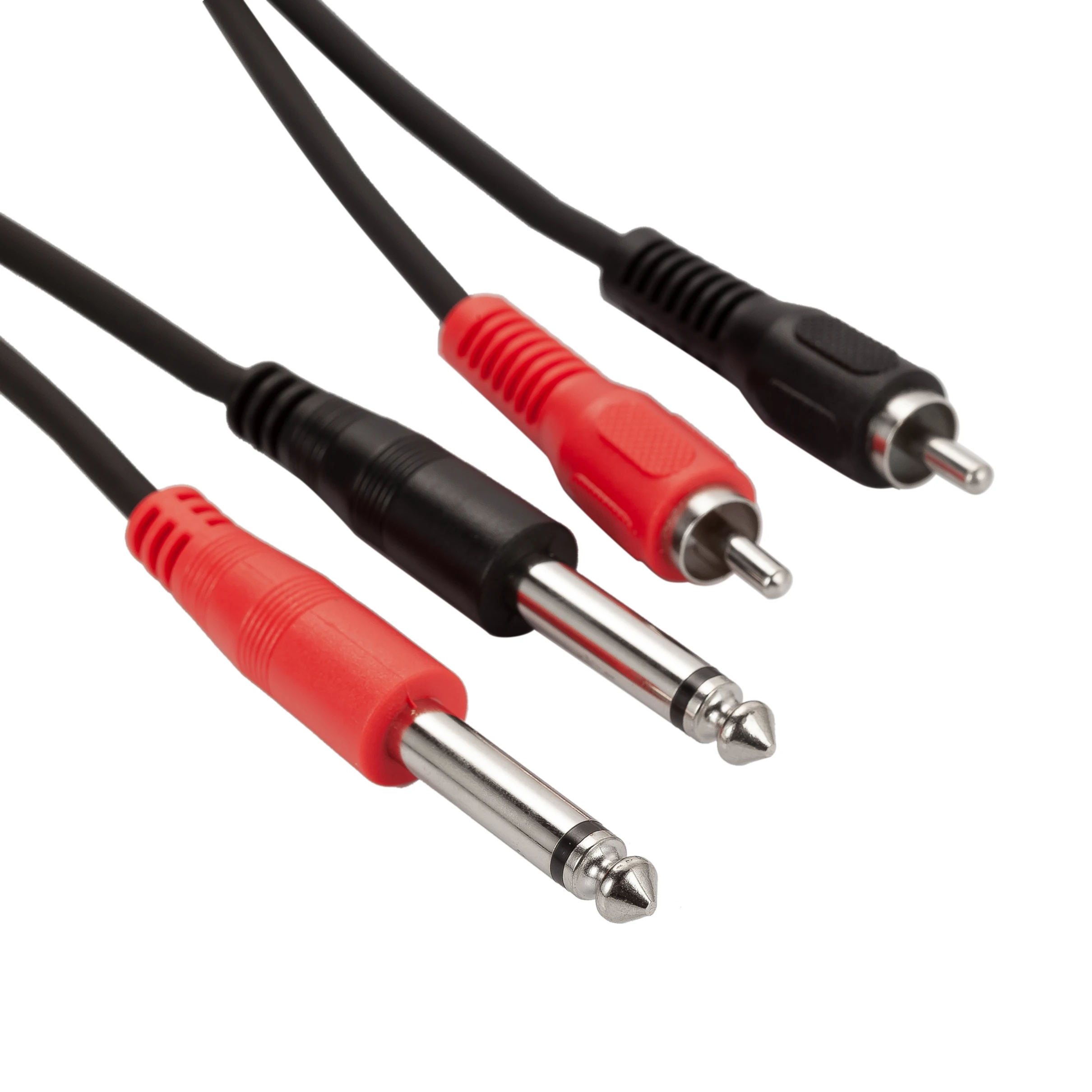 

Dual 6.35 TS to 2rca Cable, 6.35mm Dual 1/4 inch TS Mono Male to 2 RCA Male TSR RCA Audio Convertor Adapter Cable