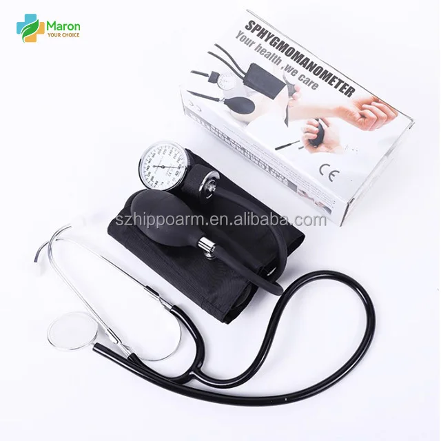 

Medical Blood Pressure monitor mercuty free stethoscope kit sphygmomanometer home use