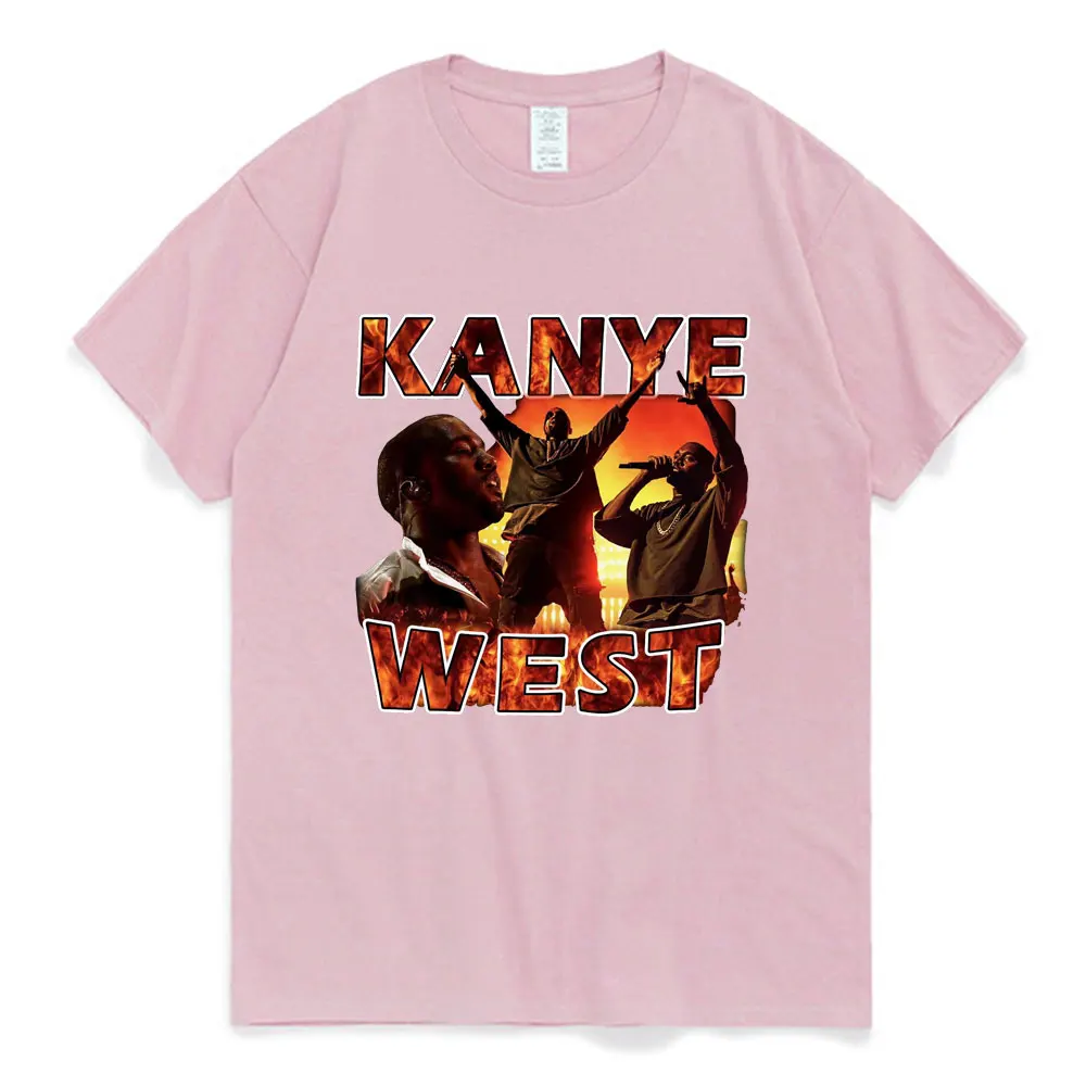 Rapper Kanye West Graphics Print T-shirt Summer High Quality Pure Cotton T Shirt Men Women Hip Hop Oversized Short Sleeve Tees