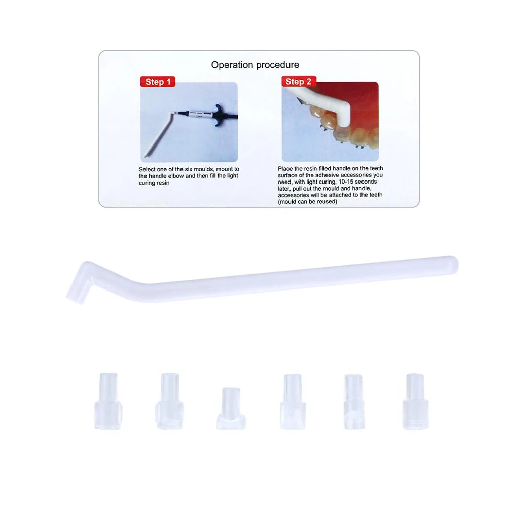 

6 Pieces/Box Dental Orthodontic Mould Starter Kit Mini Forming Mold Accessories Injection for Bracket Lingual button Tongue Tame
