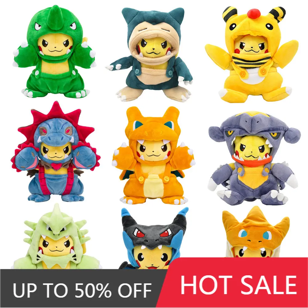 

Плюшевая игрушка для косплея, покемон Пикачу, Эви, чардзард, храп, гархомп, тиранит, гидригон, амфарос, мягкая кукла, коллекционный подарок