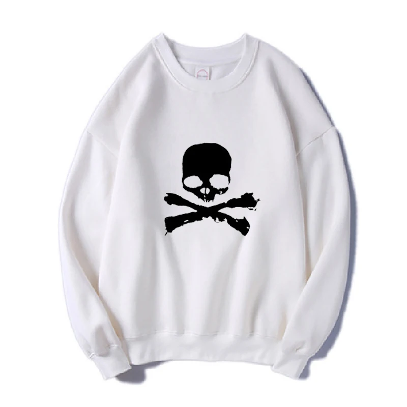 

Y2K Gothic Street Skull Print Crew Neck Hoodie Men and Women Punk Harajuku Hip Hop Sweatshirt Gothic Top
