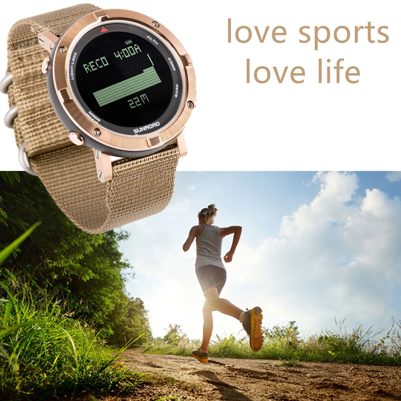 Спортивные Смарт-часы SUNROAD с GPS цифровые водонепроницаемые наручные часы