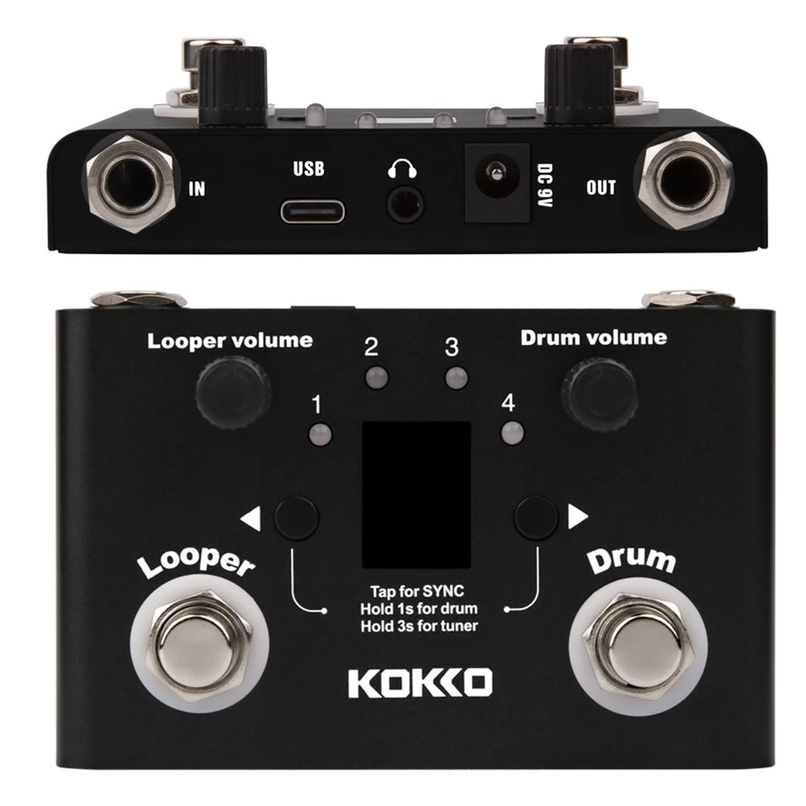KOKKO FLD-1 Effects Pedal Effector Drum Looper Machine Effects Adjustable Vocal Reverb Equipment Drum Machine