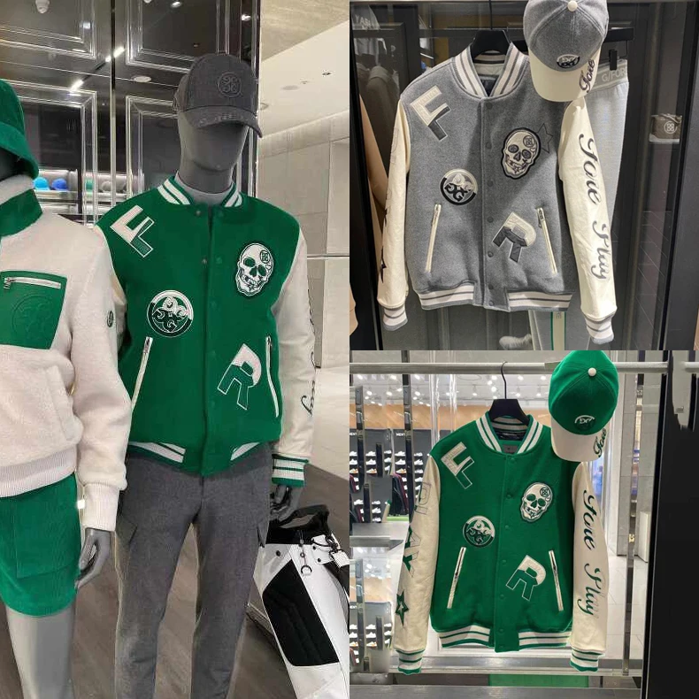 

Golf Clothing Men's New Autumn and Winter Thickened Coat Fashion Handsome Baseball Jacket