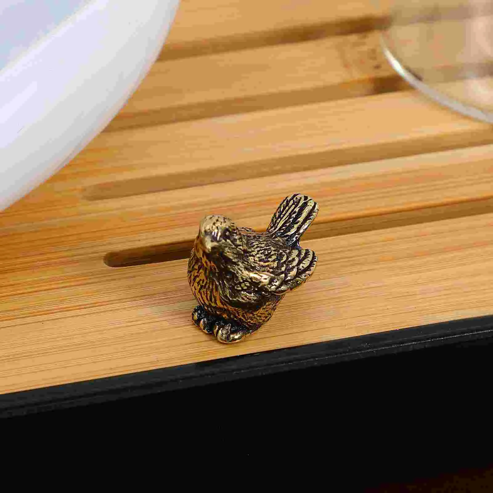 Декор для дома латунные украшения в виде птиц воробья ретро-статуэтки