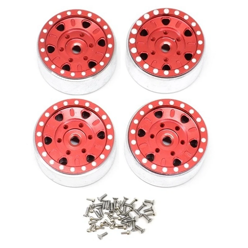 

1.0 Beadlock Wheel Hub Metal Micro-Wheel Rim For 1/24 RC Crawler Car Axial SCX24 Gladiator Bronco C10 Deadbolt JLU