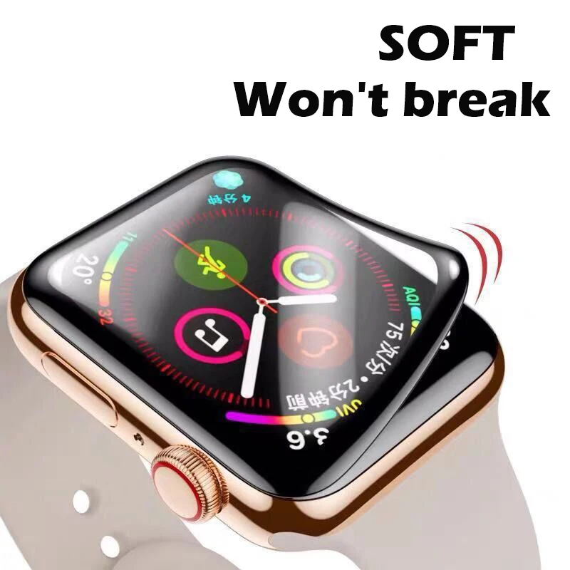 For Apple Watch Full soft Cover 3D Tempered iWatch 7 cover 41mm 6 5 4 3 Series 8 Water Screen Protector 45mm 38mm 42mm 40 44mm