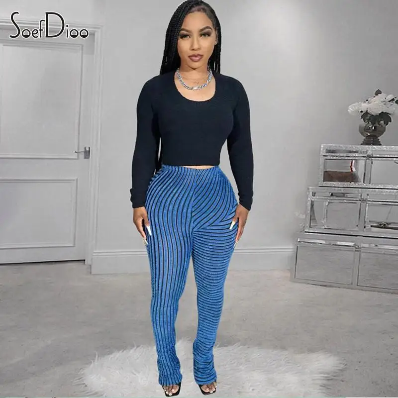 

Женские брюки с меховой текстурой Soefdioo, модные облегающие брюки с эластичным поясом, уличная одежда на осень 2023, Y2K