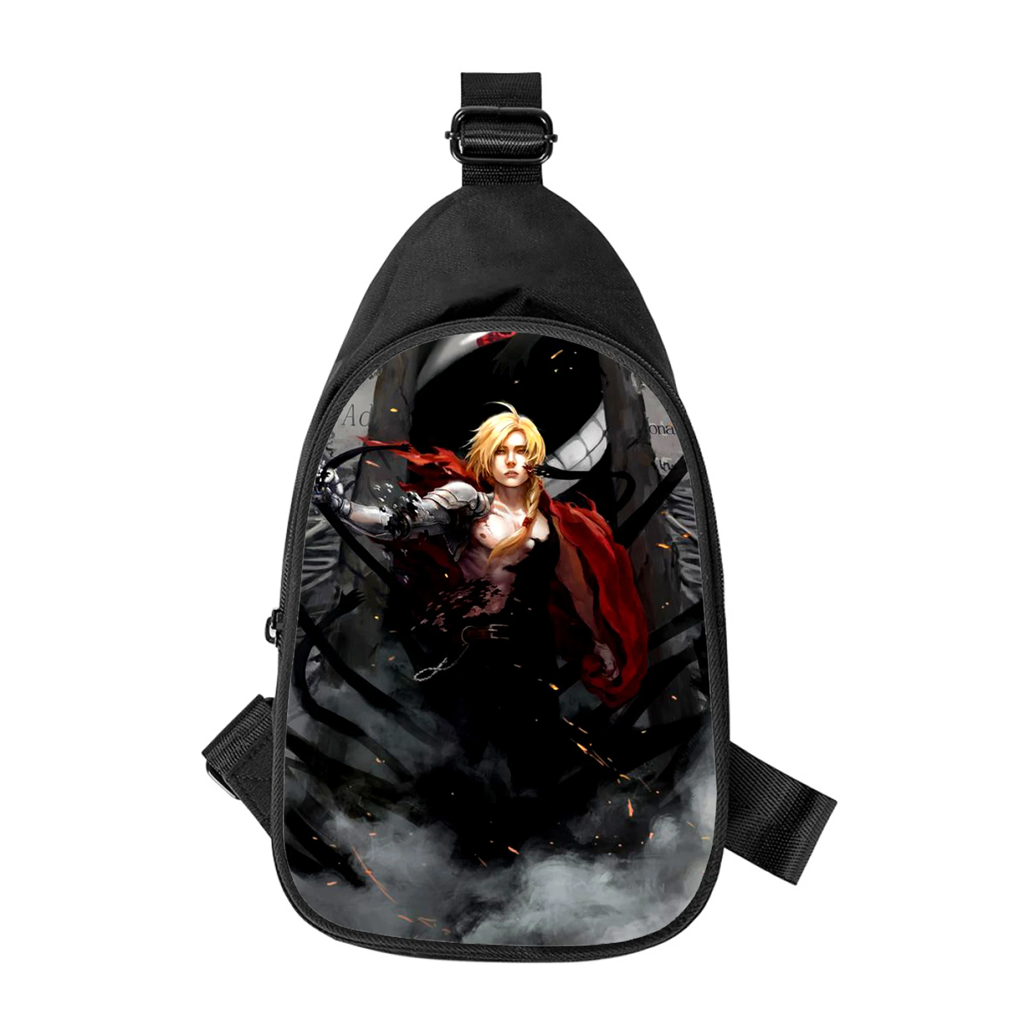 anime Fullmetal Alchemist Print New Men Cross Chest Bag Diagonally Women Shoulder Bag Husband School Waist Pack Male chest pack