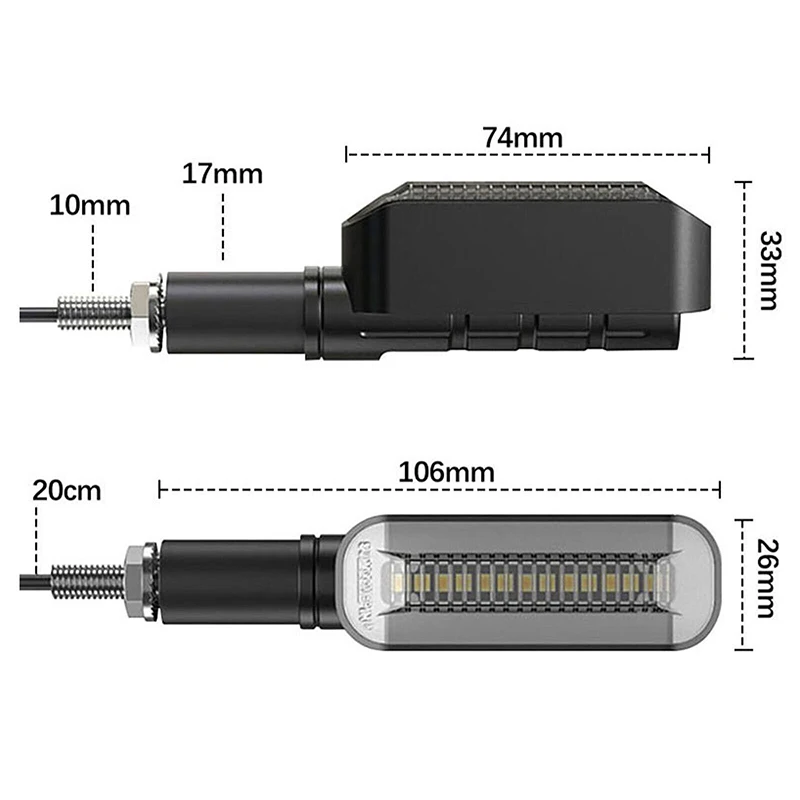 

2 шт. 14SMD светодиодные фонари поворота для мотоцикла янтарно-белые 12 В индикаторные лампы для мотоцикла универсальные аксессуары для мотоци...