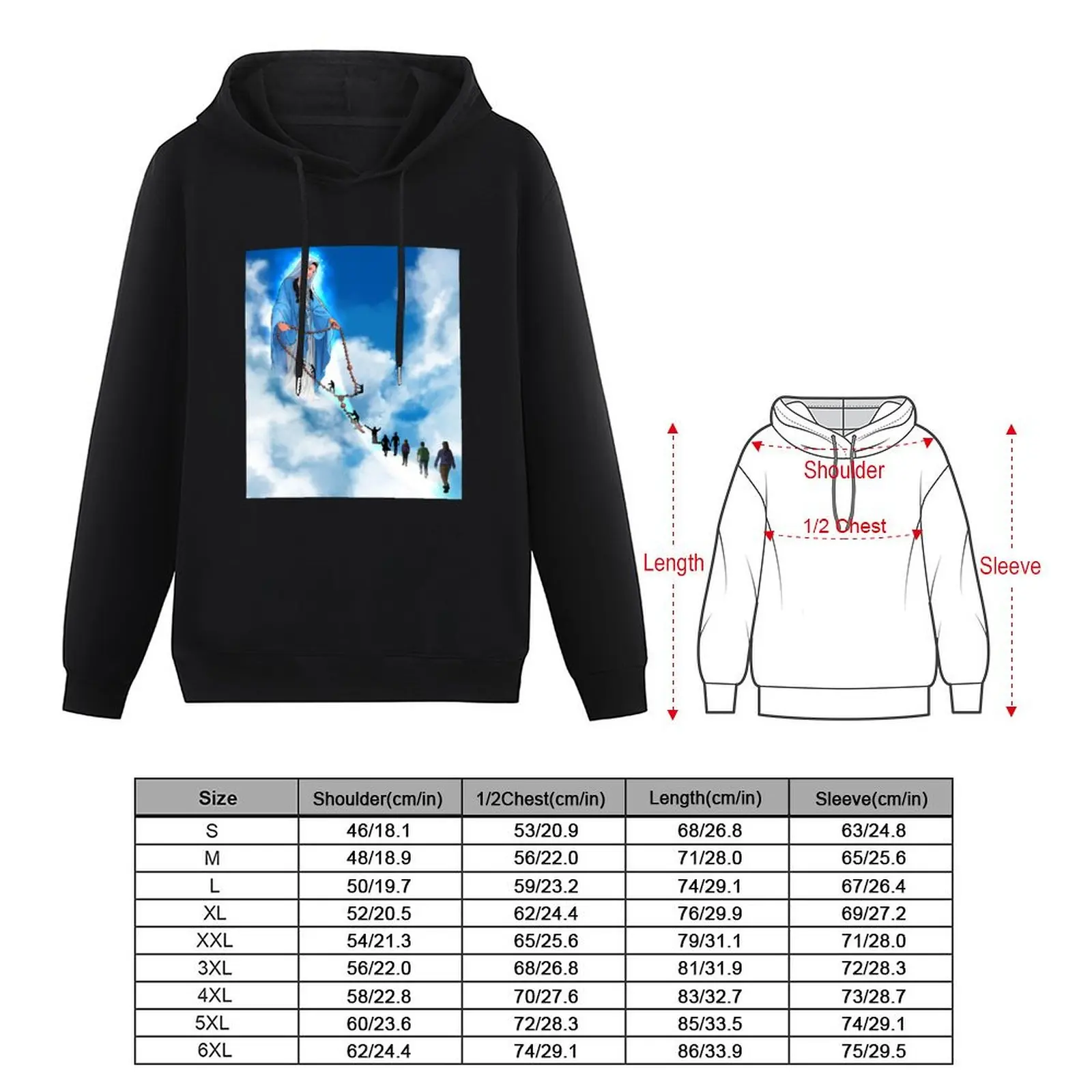 Virgin Mary Catholic Church Santa Inmaculada Maria Virgen Catolica Pullover Hoodie men wear fashion mens hoodie