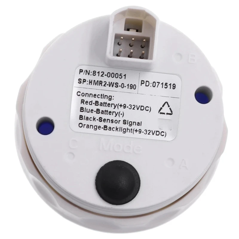 52 мм Индикатор угла поворота лодки 0-190 Ом 8 цветов подсветка 12 В/24 В индикатор