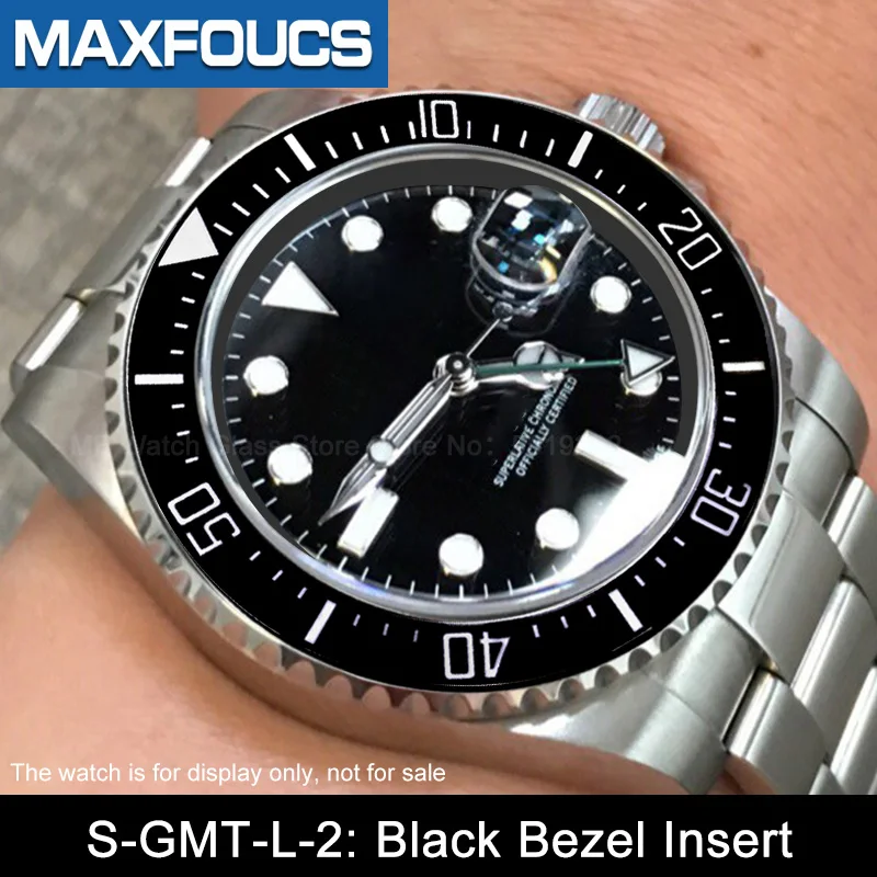 Люминесцентная наклонная Керамическая рамка вставка 38*30 6 мм для Rlx GMT-Master MOD