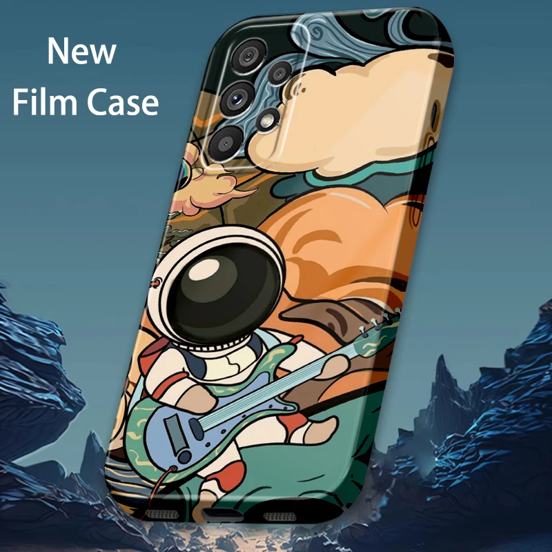 

Cartoon Astronaut Space For Samsung A53 A54 A52 A13 A12 A32 A34 A23 A73 A22 A21S A04 5G Feilin Film Phone Case Cover