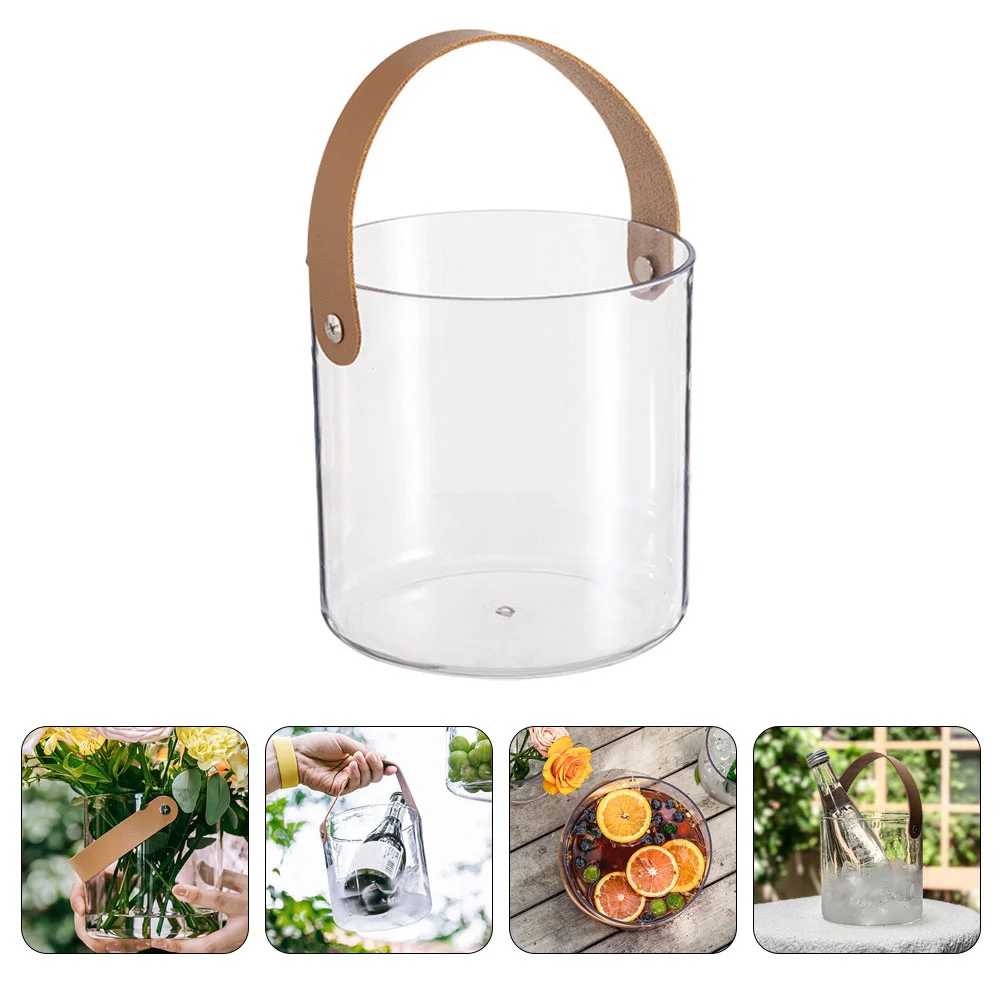 

Bucket Ice Chillertub Cooler Beverage Cubecontainer Bin Clear Champagne Beer Holder Drinkparty Buckets Drinks Cocktail Bar