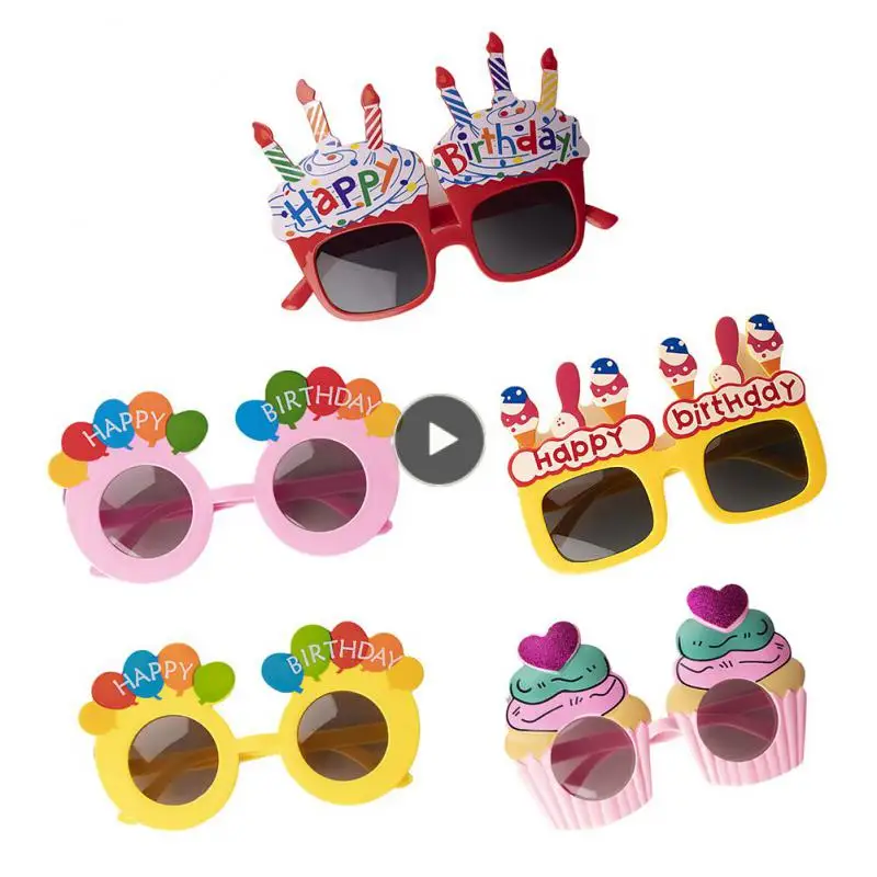 

Birthday Party Glasses Birthday Glasses Cake Shape Glasses Sunglasses Photo Props Happy Birthday Party Funny Candle Eyewear