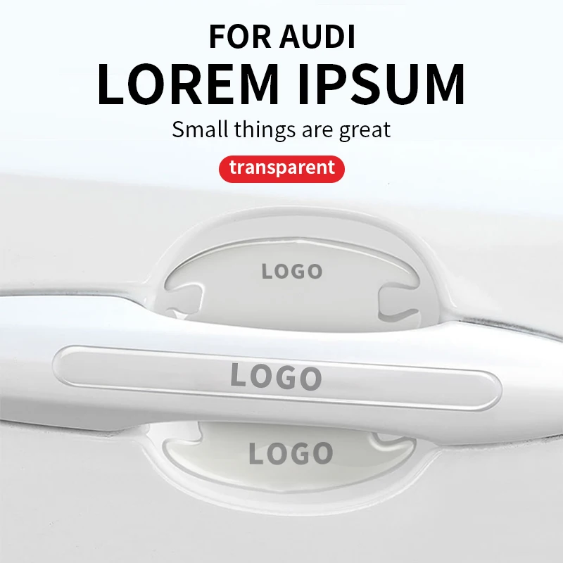 

Car Wrist of Door Protective Film Door Handle Bowl Trim Stickers For Audi A4 B8 A3 8p A6 C6 A3 8v A4 B6 A5 Q5 A4 B9 Accessories