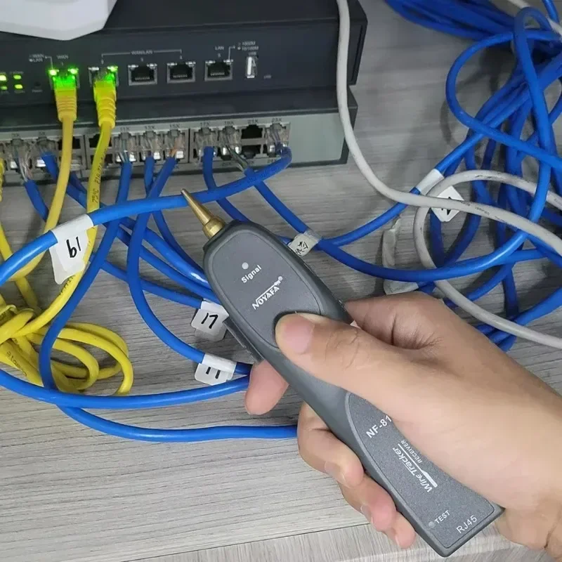 Фото Английская версия NOYAFA NF-811 Тестер сетевого кабеля RJ45 RJ11 Локатор неисправностей Устойчивый к давлению и ожогам телефонный провод/кабель Dete №5