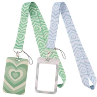 jf1394 green love cellphone lanyard key ring sling badge neckband keychain badge usb id cellphone rope id neck strap