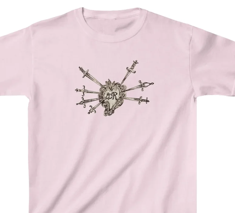 Футболка Y2K Del Rey Винтажная футболка с графическим рисунком